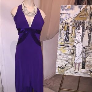 Purple high low dress